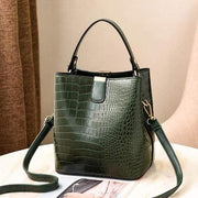 High Capacity Crocodile Messenger Bag